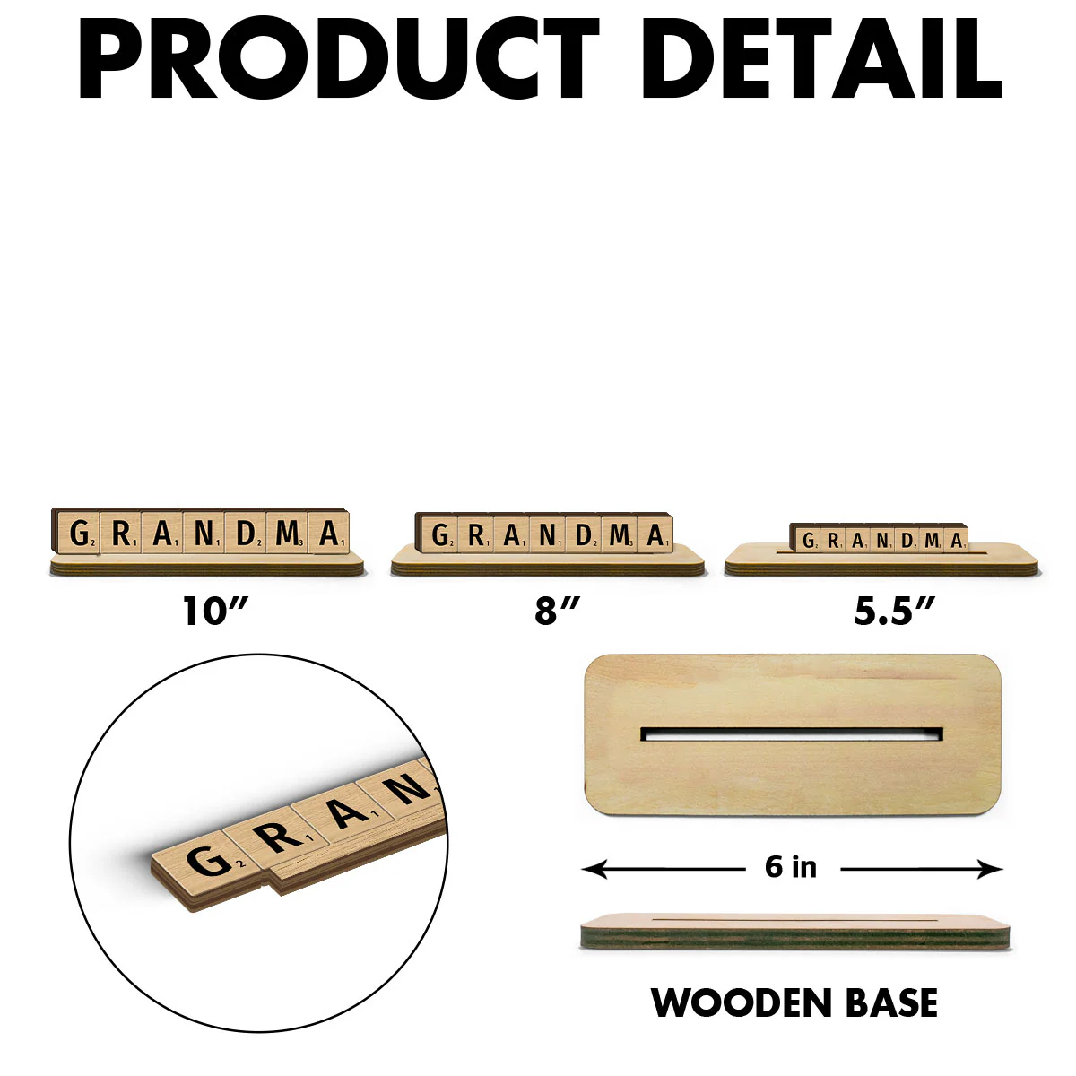 Puzzle Word Personalized Wooden Office Table Place Name - Image 8