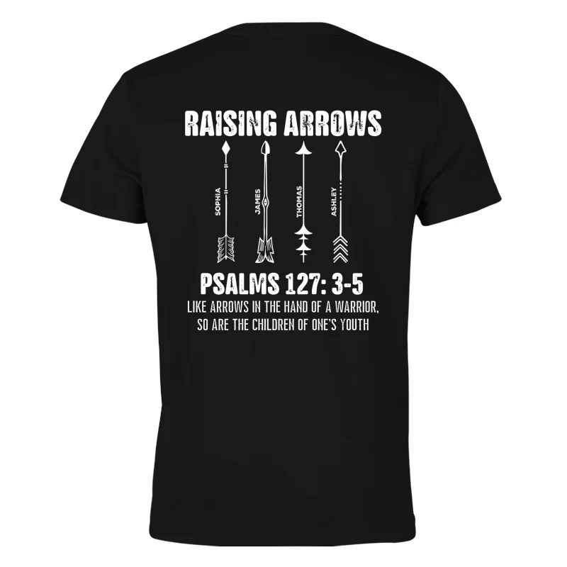 Raising Arrows Custom Kids Names - Personalized Shirt - Father's Day Gift For Christian Dad - Image 10