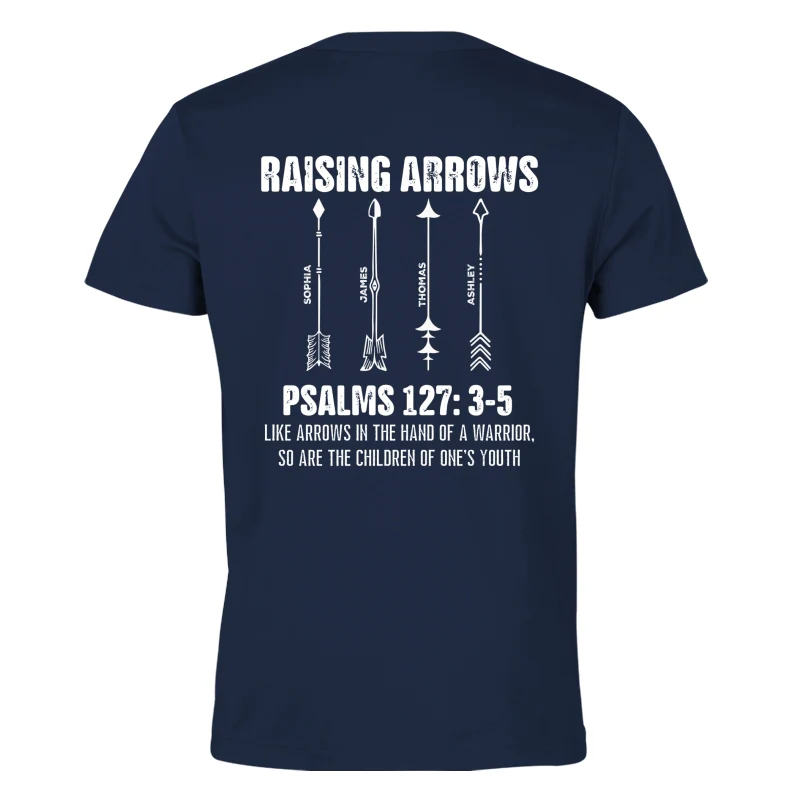 Raising Arrows Custom Kids Names - Personalized Shirt - Father's Day Gift For Christian Dad - Image 12