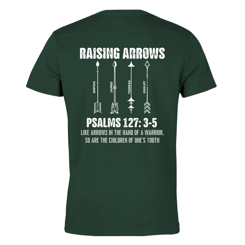 Raising Arrows Custom Kids Names - Personalized Shirt - Father's Day Gift For Christian Dad - Image 13