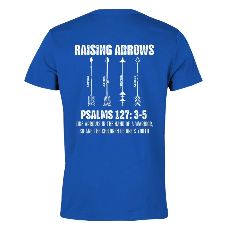 Raising Arrows Custom Kids Names - Personalized Shirt - Father's Day Gift For Christian Dad - Image 14