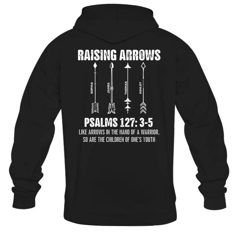 Raising Arrows Custom Kids Names - Personalized Shirt - Father's Day Gift For Christian Dad - Image 15