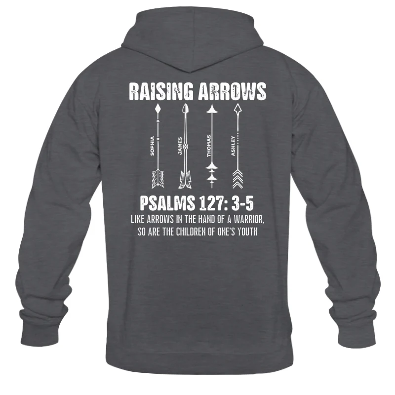 Raising Arrows Custom Kids Names - Personalized Shirt - Father's Day Gift For Christian Dad - Image 16
