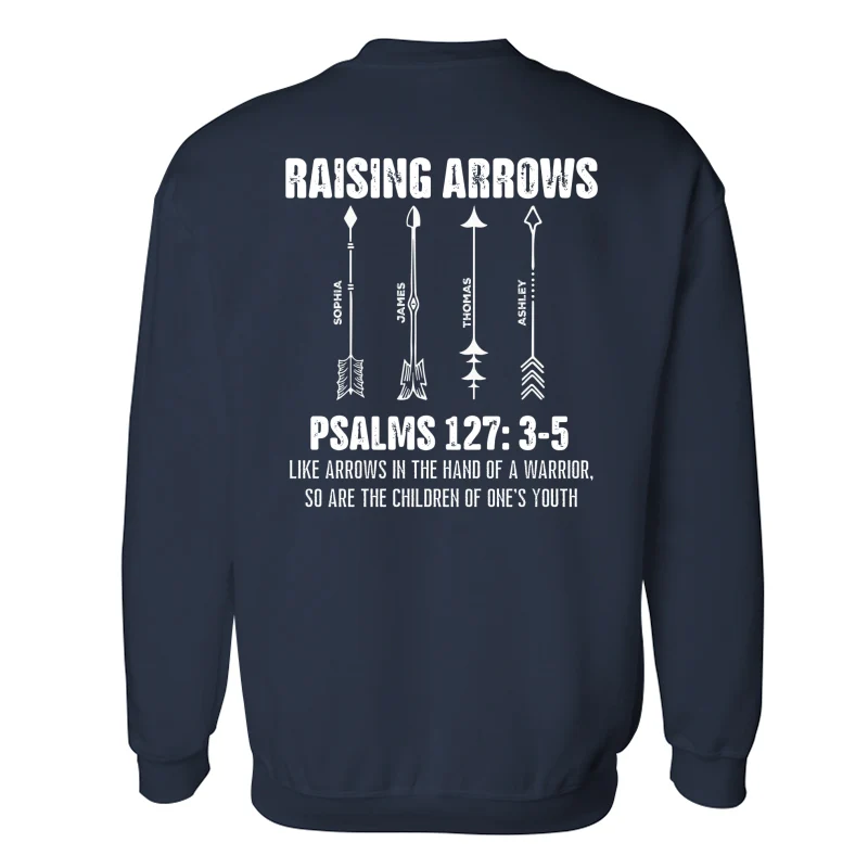 Raising Arrows Custom Kids Names - Personalized Shirt - Father's Day Gift For Christian Dad - Image 22