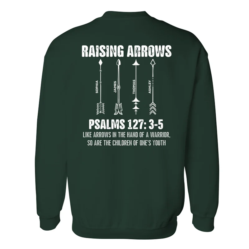 Raising Arrows Custom Kids Names - Personalized Shirt - Father's Day Gift For Christian Dad - Image 23