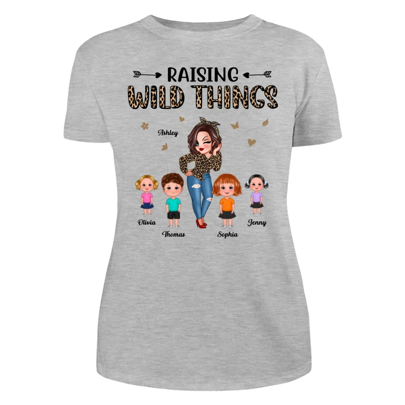 Raising Wild Things Mom And Children Funny Personalized Shirt - Image 10