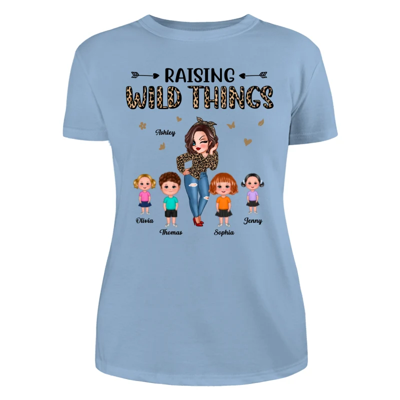 Raising Wild Things Mom And Children Funny Personalized Shirt - Image 12