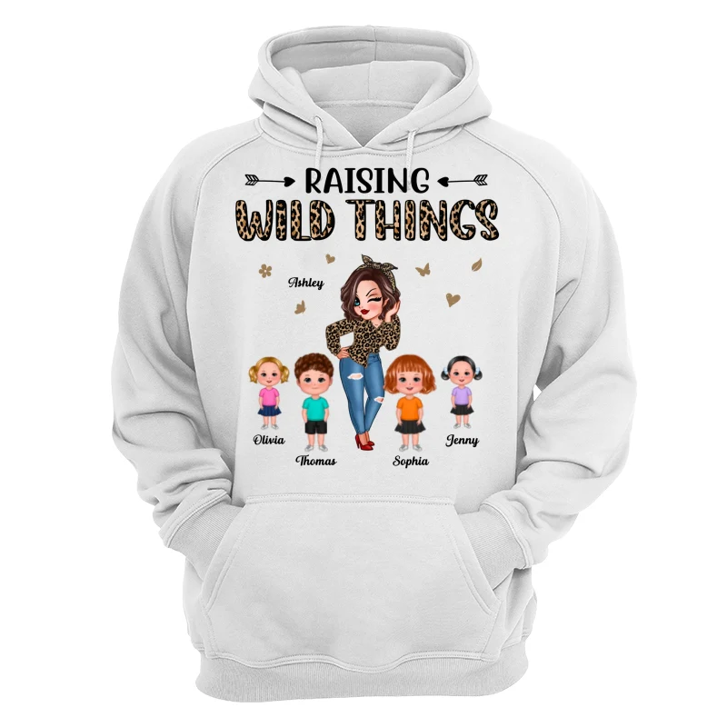 Raising Wild Things Mom And Children Funny Personalized Shirt - Image 13