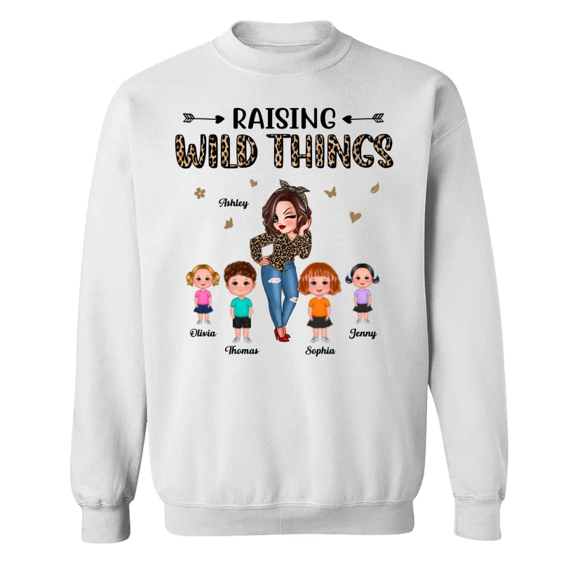 Raising Wild Things Mom And Children Funny Personalized Shirt - Image 17