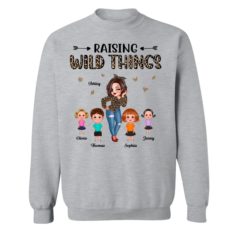 Raising Wild Things Mom And Children Funny Personalized Shirt - Image 18