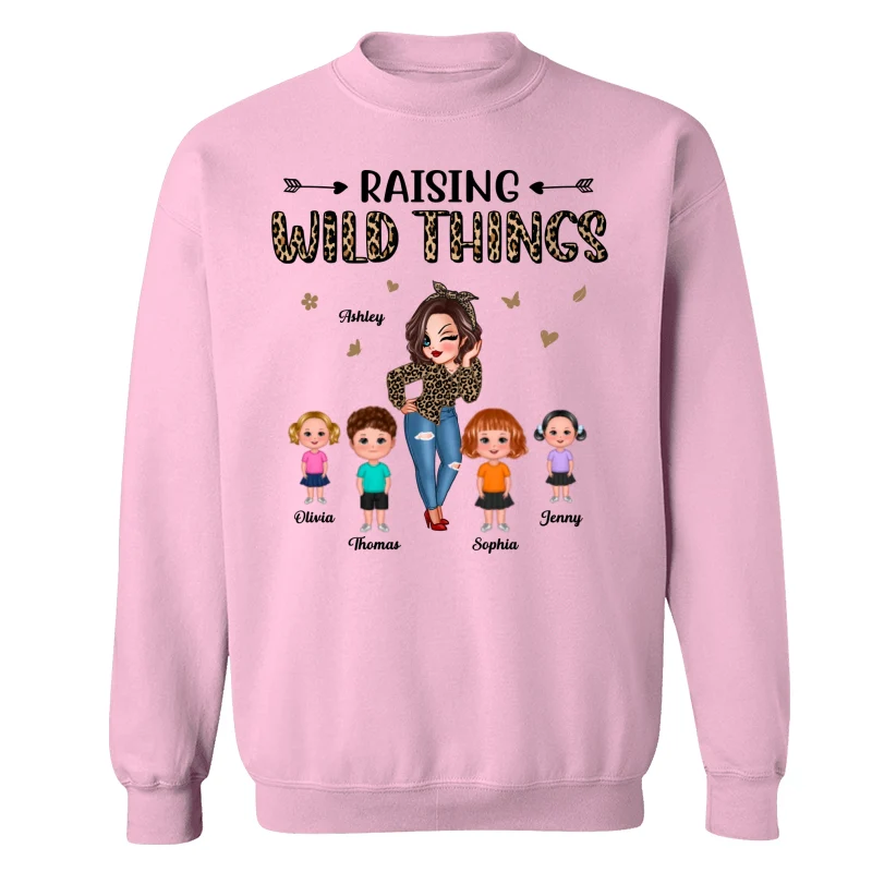 Raising Wild Things Mom And Children Funny Personalized Shirt - Image 19