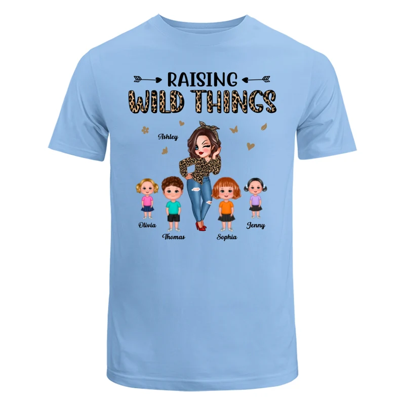 Raising Wild Things Mom And Children Funny Personalized Shirt - Image 8