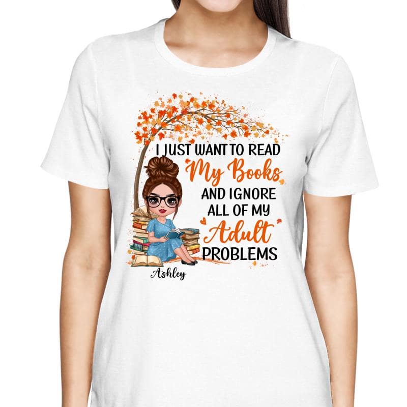 Reading Book Girl Under Tree Personalized Shirt - Image 2