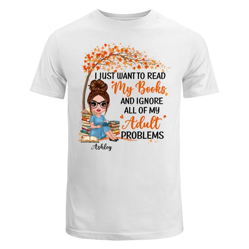 Reading Book Girl Under Tree Personalized Shirt - Image 5