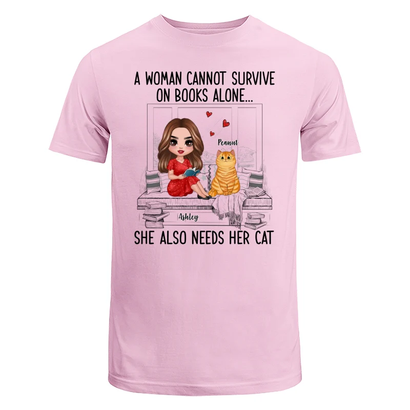 Reading Books Girl And Cats Window Personalized Shirt - Image 7