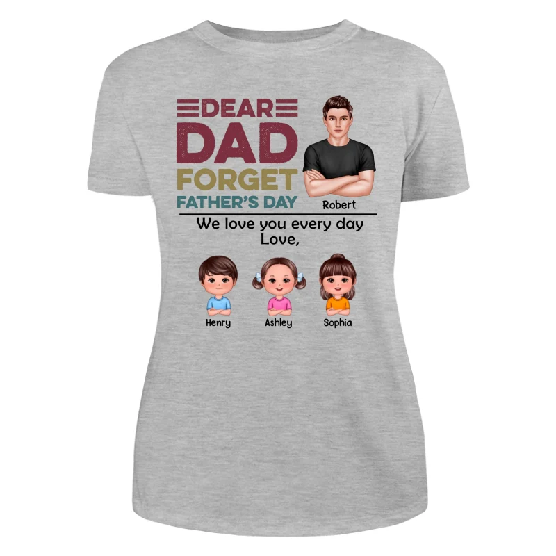 Real Man And Kids Forget Father‘s Day Retro Personalized Shirt - Image 10