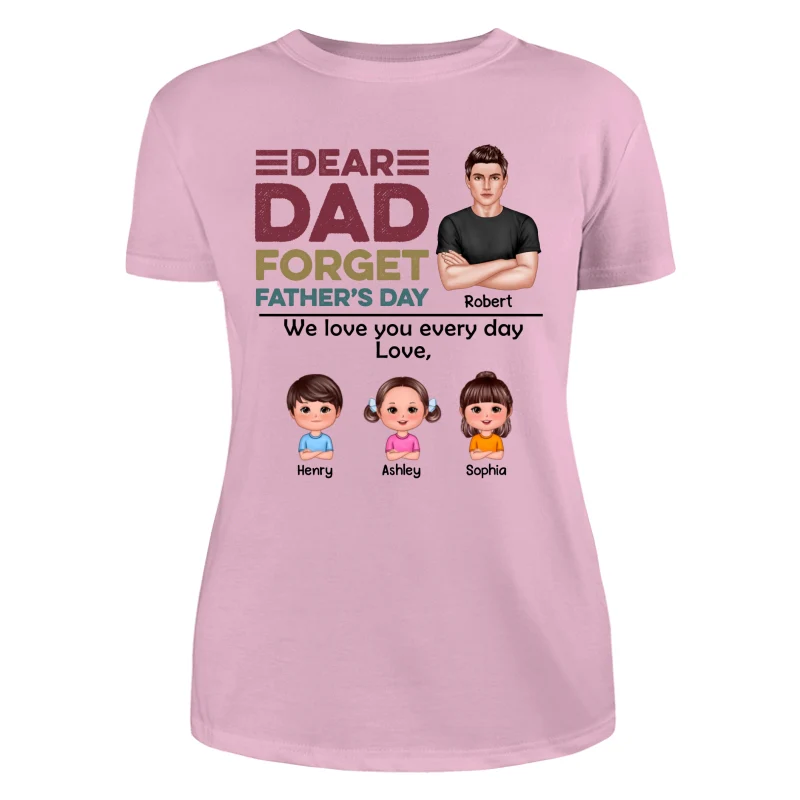 Real Man And Kids Forget Father‘s Day Retro Personalized Shirt - Image 11