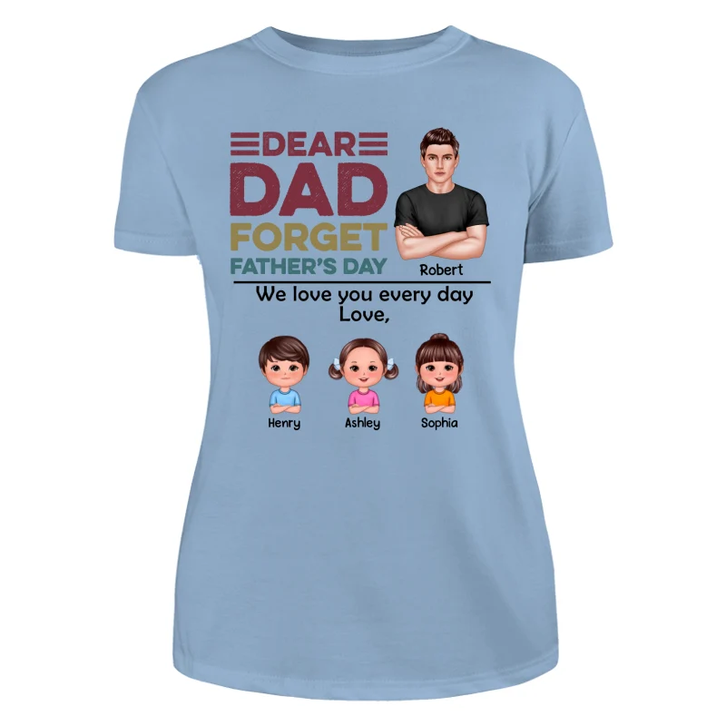 Real Man And Kids Forget Father‘s Day Retro Personalized Shirt - Image 12