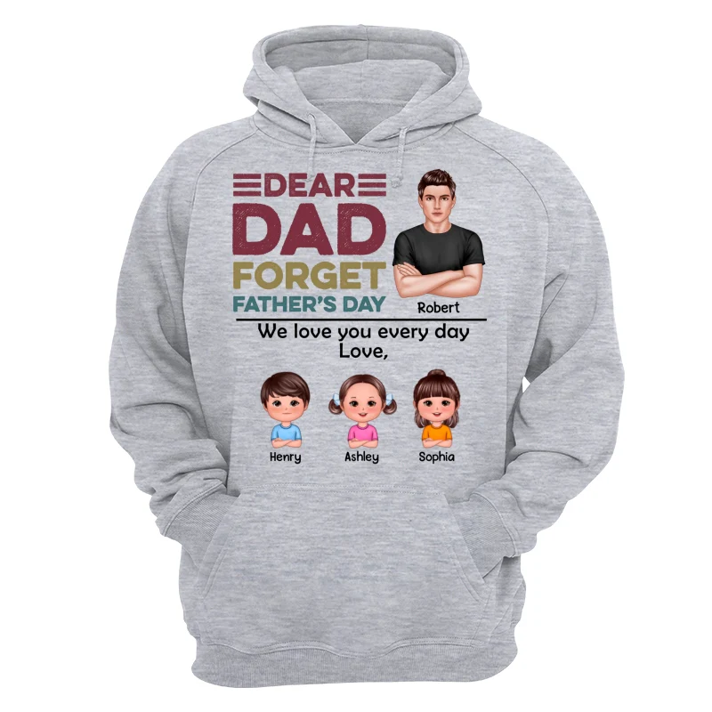 Real Man And Kids Forget Father‘s Day Retro Personalized Shirt - Image 14