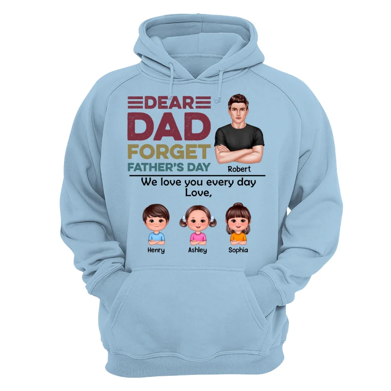 Real Man And Kids Forget Father‘s Day Retro Personalized Shirt - Image 16