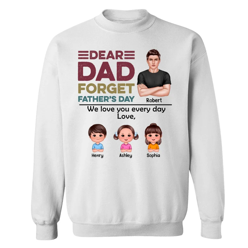 Real Man And Kids Forget Father‘s Day Retro Personalized Shirt - Image 17