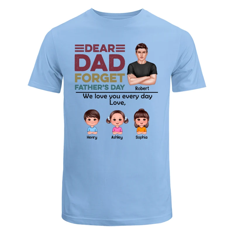 Real Man And Kids Forget Father‘s Day Retro Personalized Shirt - Image 8
