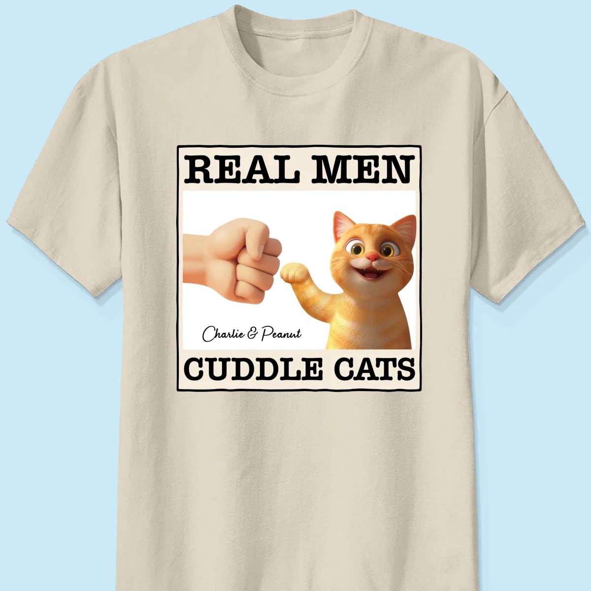 Real Men Cuddle Cats Personalized Shirt, Gift for Cat Dads - Image 11