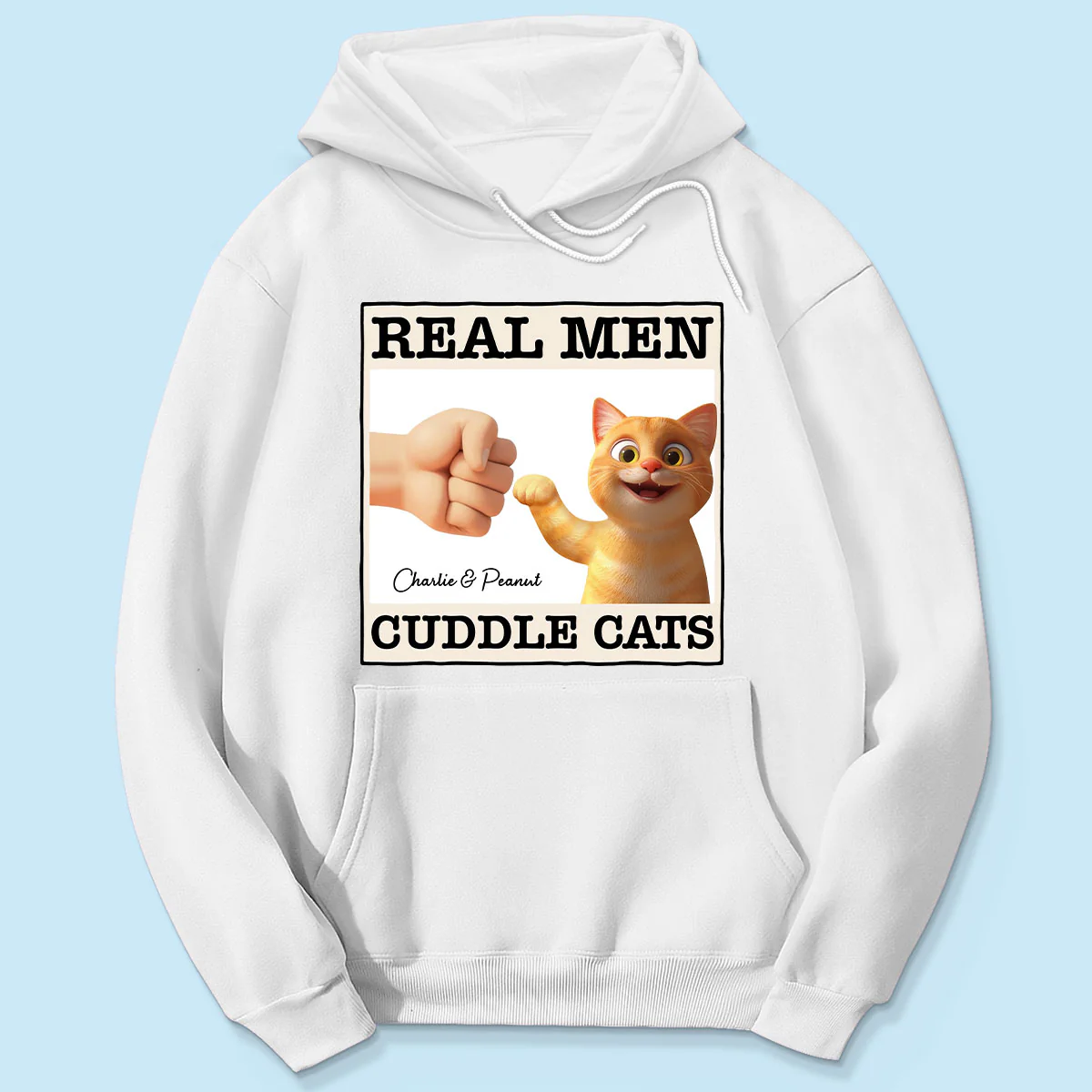 Real Men Cuddle Cats Personalized Shirt, Gift for Cat Dads - Image 6
