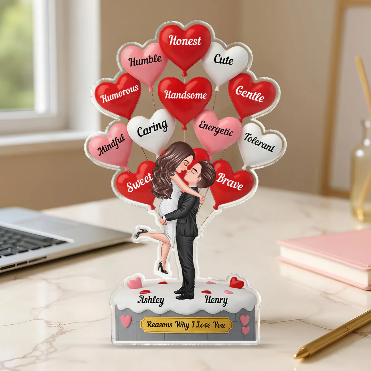 Reason Why I Love You Romantic Couple - Personalized Acrylic Block Plaque - Valentine's Gift For Him, For Her - Image 2