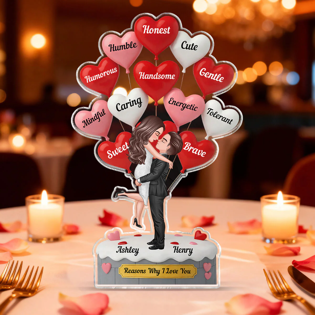 Reason Why I Love You Romantic Couple - Personalized Acrylic Block Plaque - Valentine's Gift For Him, For Her - Image 4