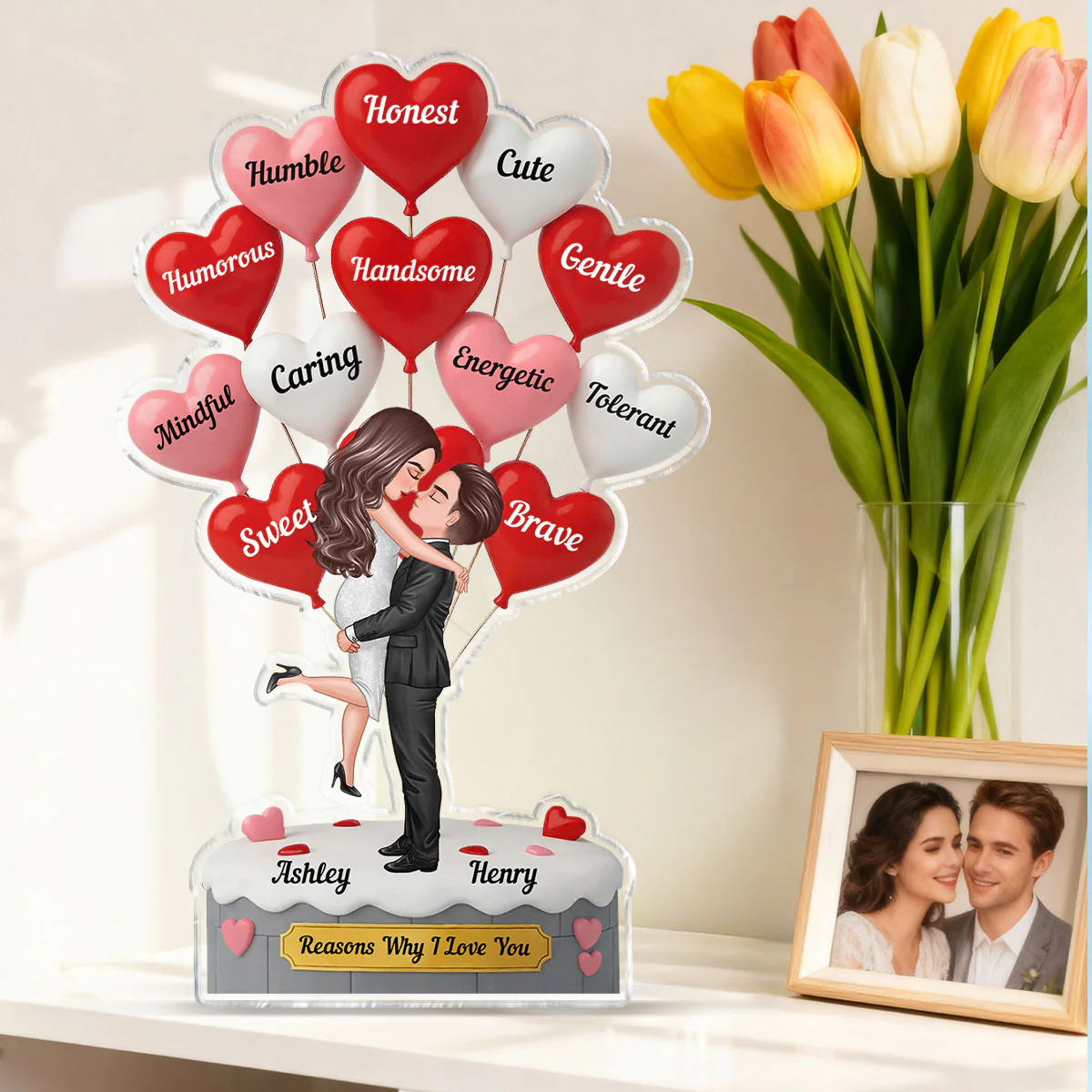 Reason Why I Love You Romantic Couple - Personalized Acrylic Block Plaque - Valentine's Gift For Him, For Her - Image 5