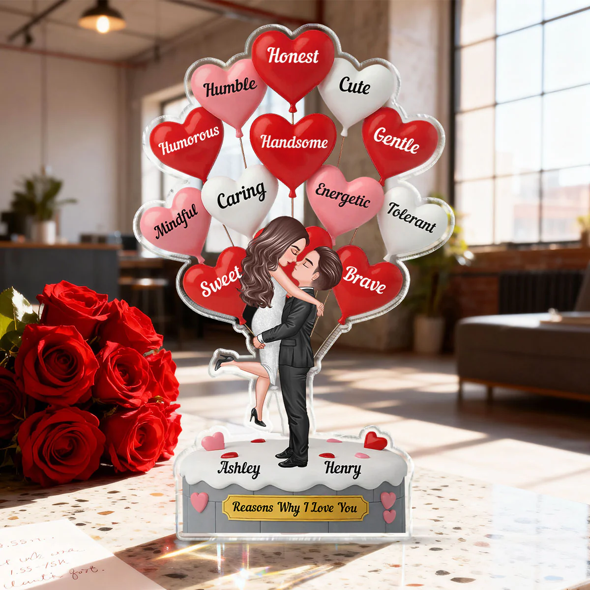 Reason Why I Love You Romantic Couple - Personalized Acrylic Block Plaque - Valentine's Gift For Him, For Her - Image 6