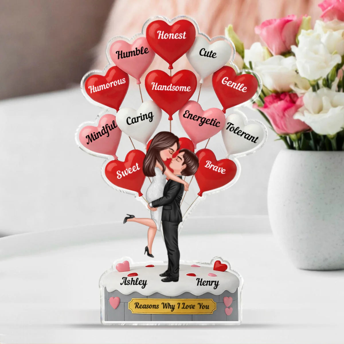 Reason Why I Love You Romantic Couple - Personalized Acrylic Block Plaque - Valentine's Gift For Him, For Her - Image 9