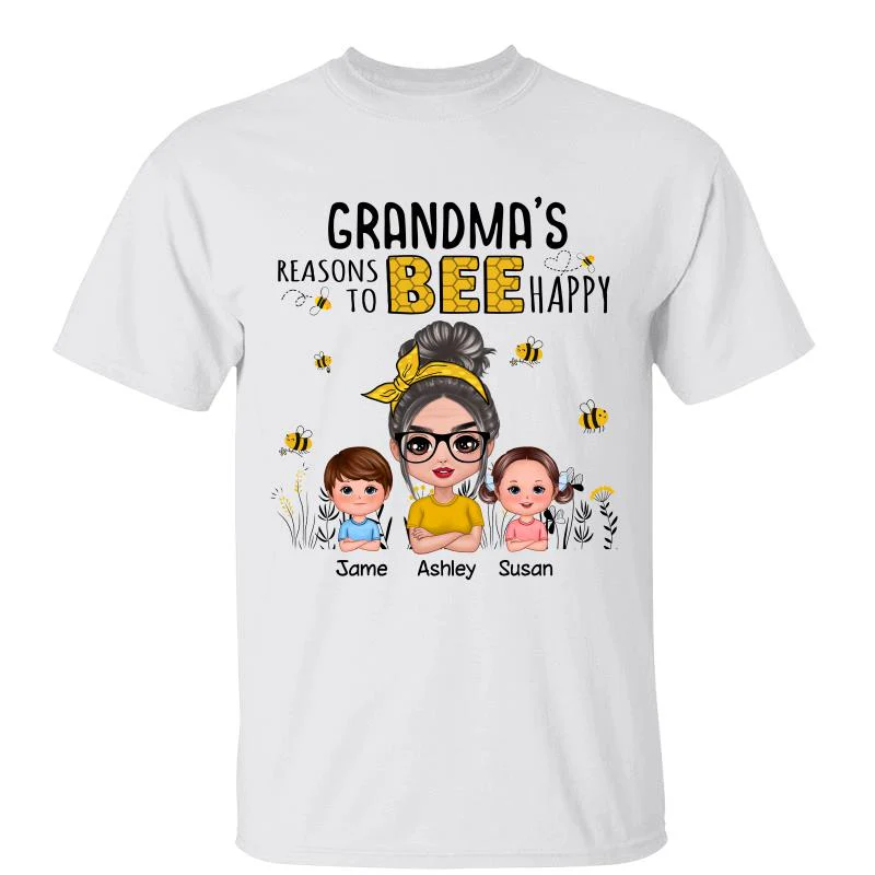 Reasons Bee Doll Grandma & Grandkids Personalized Shirt - Gift For Grandma