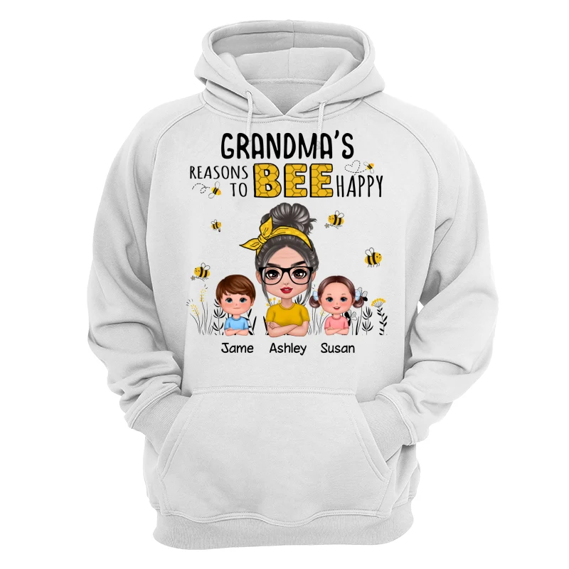 Reasons Bee Doll Grandma & Grandkids Personalized Shirt - Gift For Grandma - Image 13
