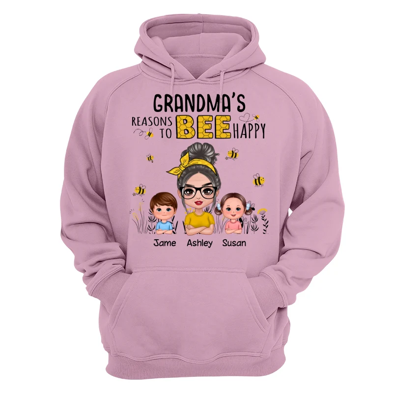 Reasons Bee Doll Grandma & Grandkids Personalized Shirt - Gift For Grandma - Image 15