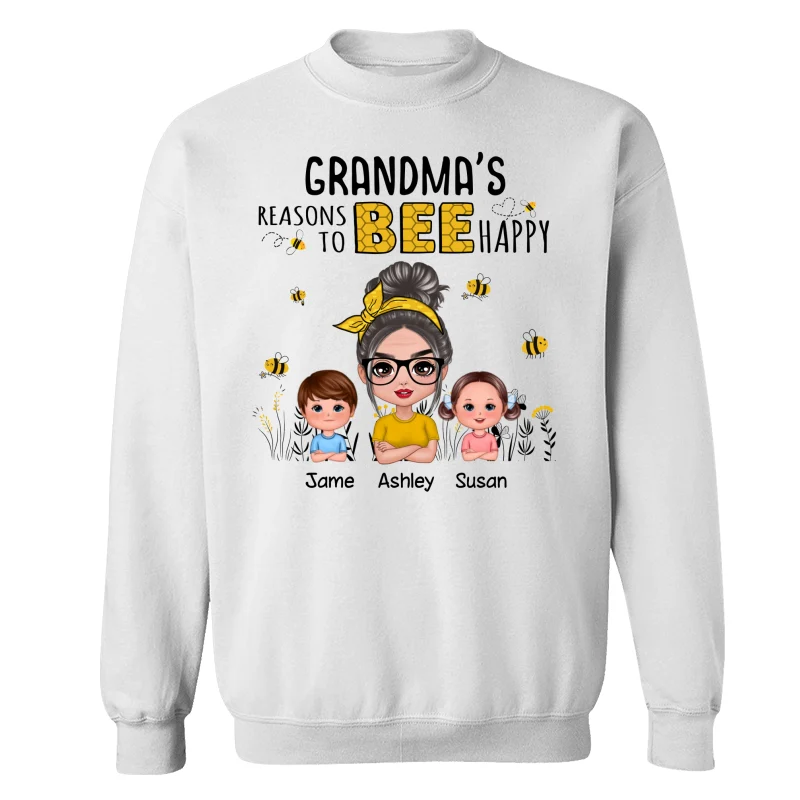 Reasons Bee Doll Grandma & Grandkids Personalized Shirt - Gift For Grandma - Image 17