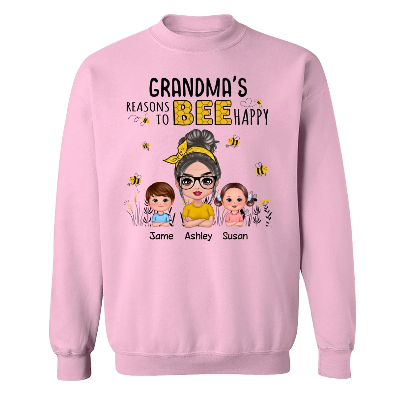 Reasons Bee Doll Grandma & Grandkids Personalized Shirt - Gift For Grandma - Image 19