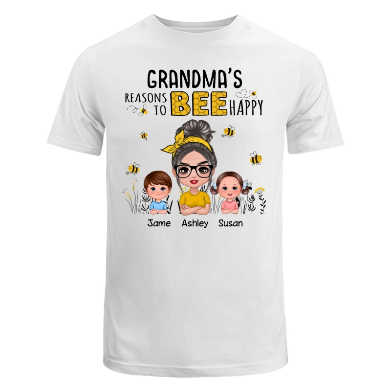 Reasons Bee Doll Grandma & Grandkids Personalized Shirt - Gift For Grandma - Image 5