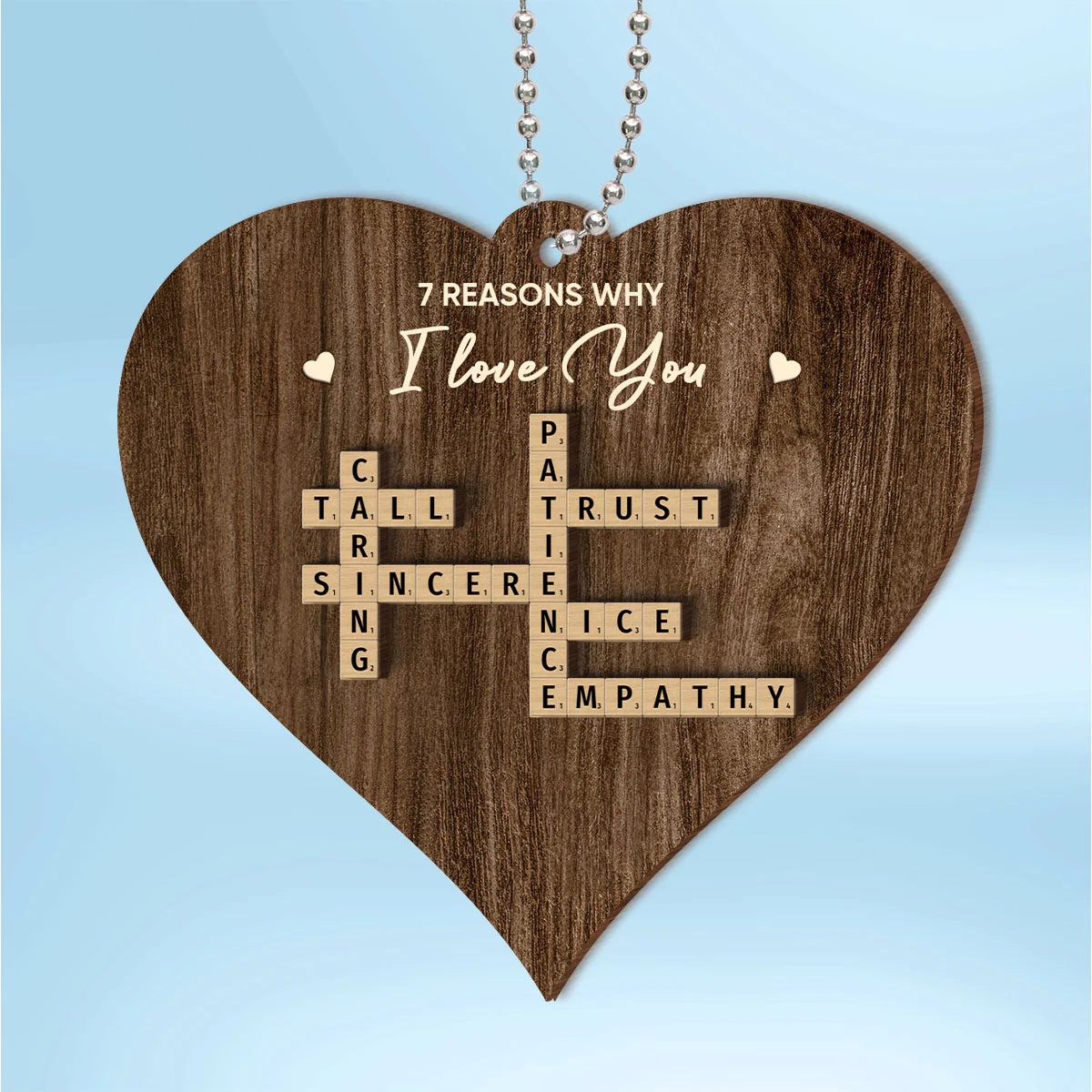 Reasons Why I Love You Personalized 2-Layered Wooden Ornament, Anniversary, Birthday, Christmas Gift for Boyfriend, Husband - Image 2