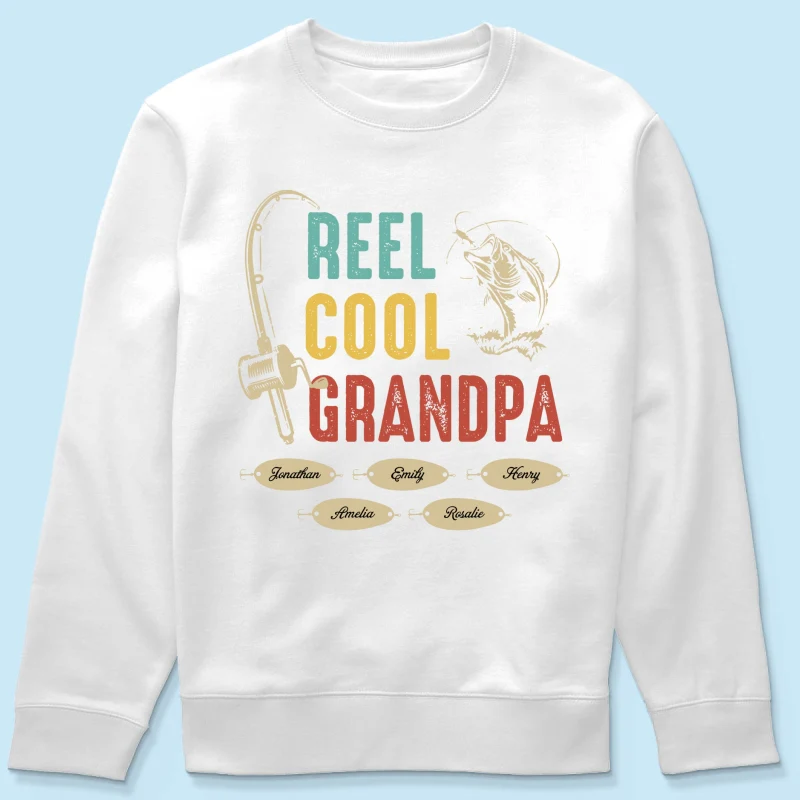 Reel Cool Grandpa Papa Fishing Camouflage Personalized Shirt, Unique 2025 Father's Day Birthday Gift For Grandpa, Dad, Husband - Image 23