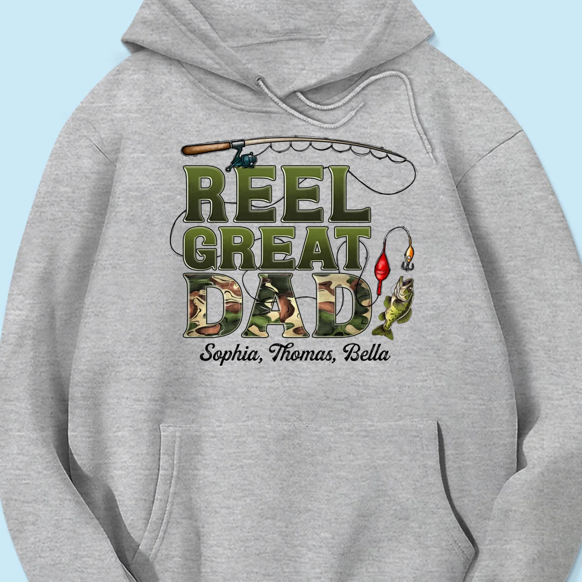 Reel Great Dad Fishing Camouflage Personalized Shirt, Father's Day Gift For Dad, Husband - Image 12