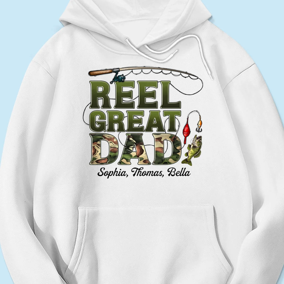 Reel Great Dad Fishing Camouflage Personalized Shirt, Father's Day Gift For Dad, Husband - Image 13