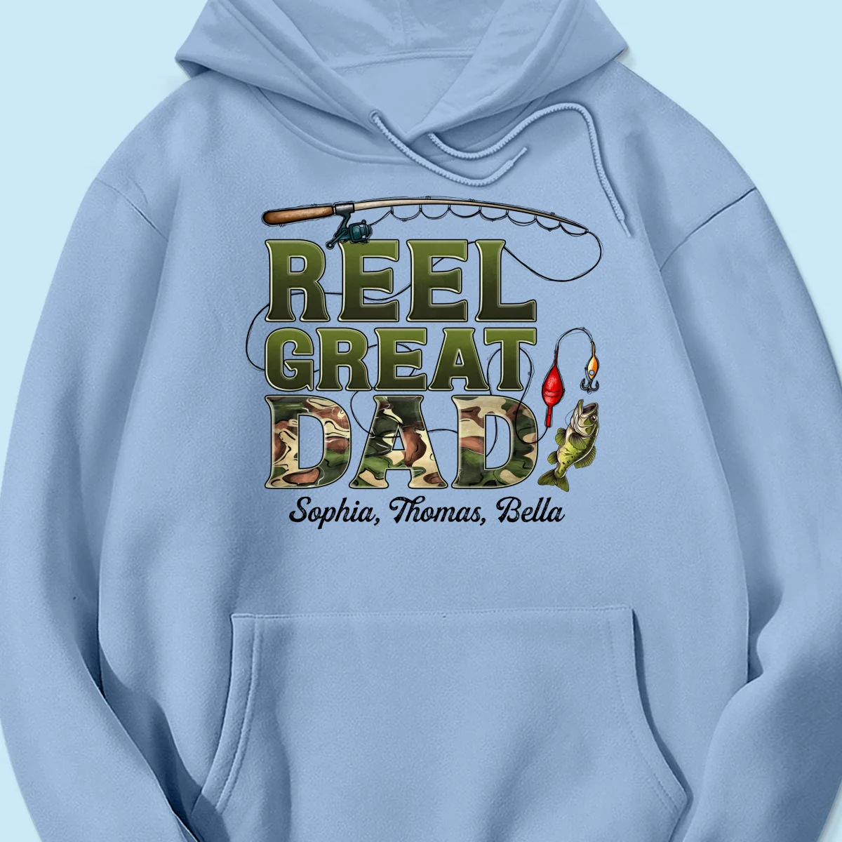 Reel Great Dad Fishing Camouflage Personalized Shirt, Father's Day Gift For Dad, Husband - Image 14