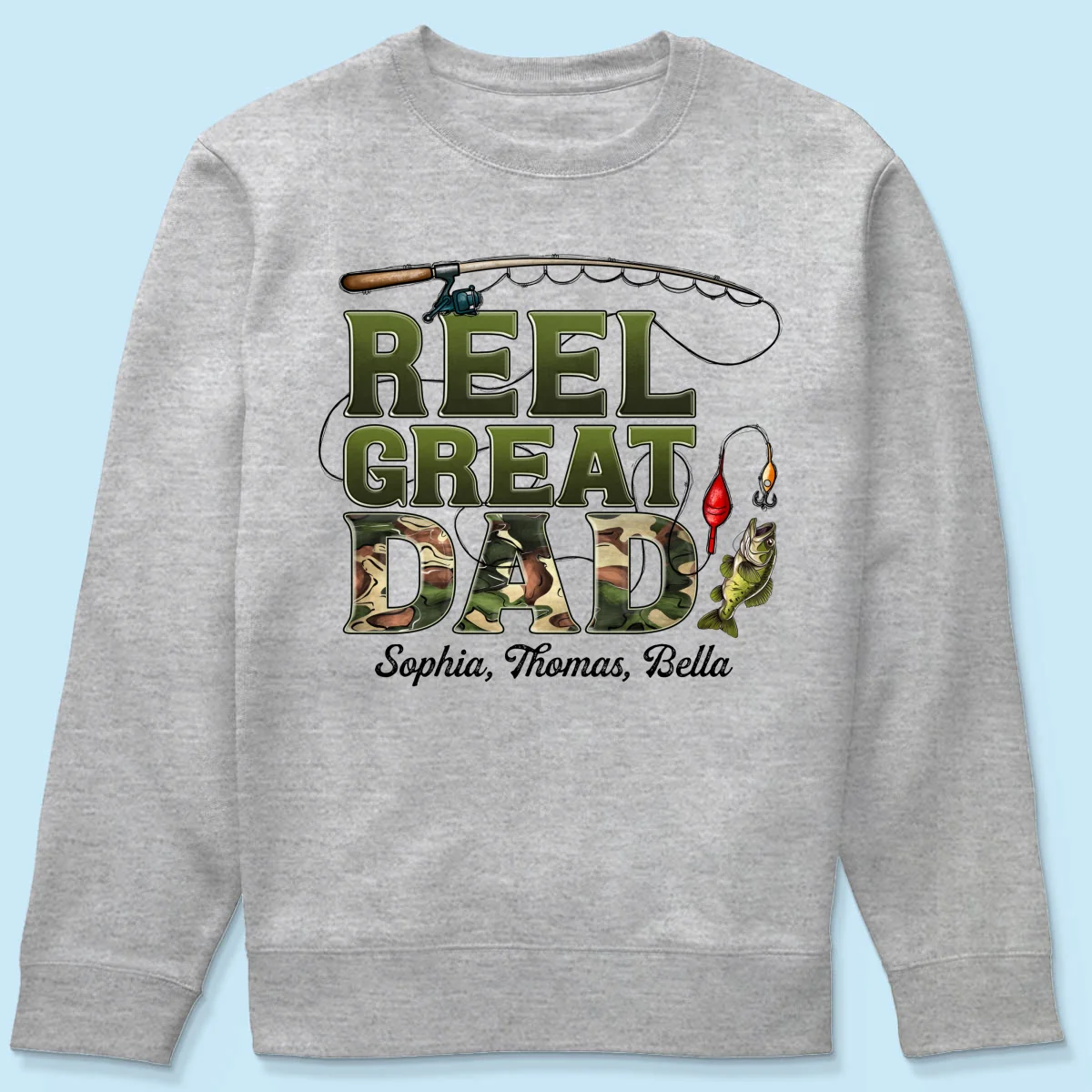 Reel Great Dad Fishing Camouflage Personalized Shirt, Father's Day Gift For Dad, Husband - Image 17