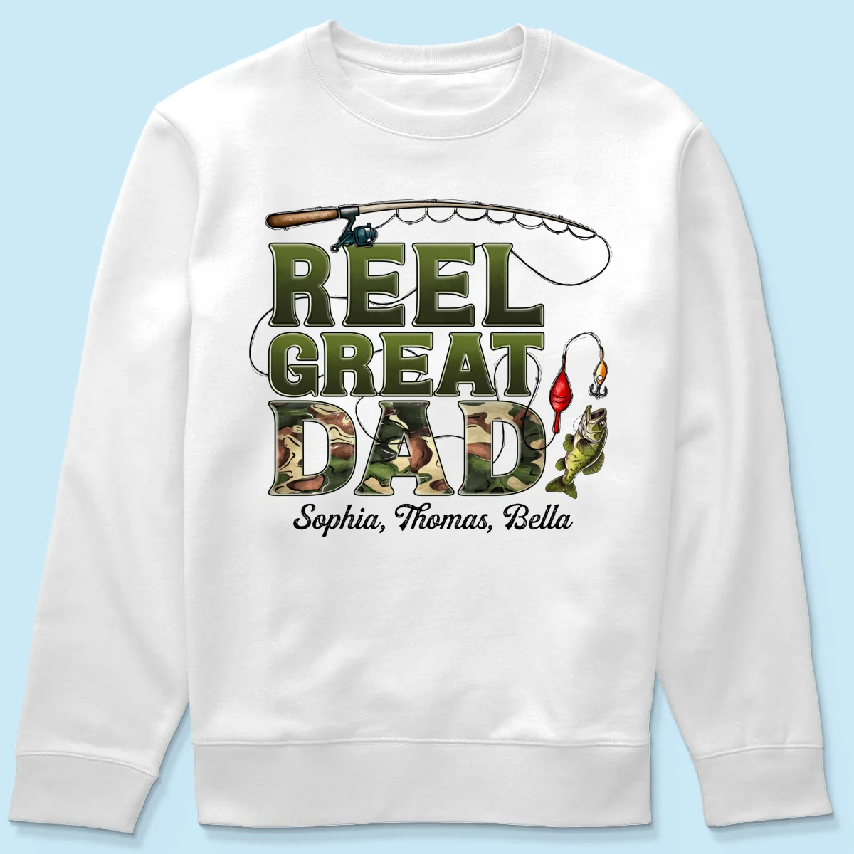 Reel Great Dad Fishing Camouflage Personalized Shirt, Father's Day Gift For Dad, Husband - Image 18