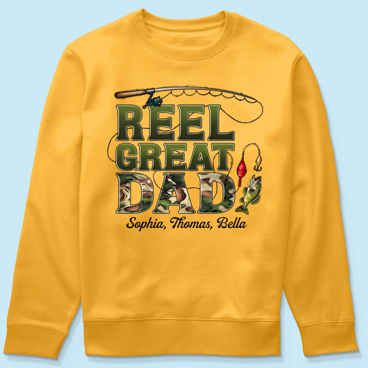 Reel Great Dad Fishing Camouflage Personalized Shirt, Father's Day Gift For Dad, Husband - Image 19