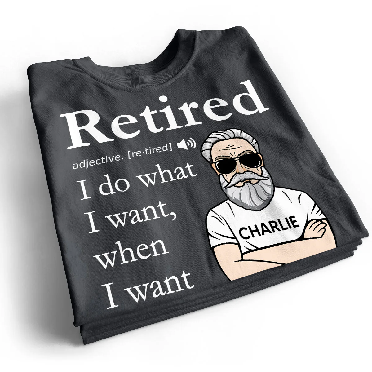Retired Definition Happy Retirement Funny Gift Personalized Shirt, Father's Day Gift For Dad, For Grandpa, For Husband - Image 2