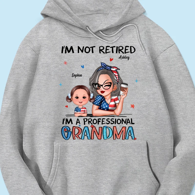 Retired Grandma Nation Flag Personalized Shirt, 4th Of July - Image 15