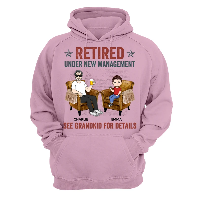 Retired Grandpa Grandkids Management Personalized Shirt - Image 15